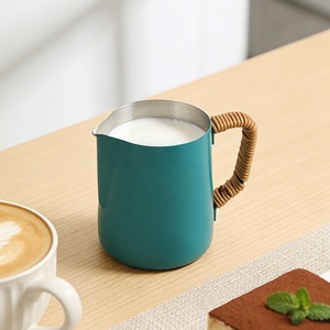 350ml Capacity, Espresso Steaming Pitcher with Round Spout, <b>Milk</b> Frother Pitcher - Product Image 4