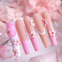 Fournitures pour Ongles 3D Perle Fleur Rose Nail Art Ornement Mignon 5 Pétales Fleur DIY Accessoires pour Ongles