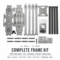 BelinRC 13 Inch 593mm Wheelblase T300 Pelat Karbon Normal Tipe X Kit Rangka Quadcopter Jarak Jauh 13/15 Inch untuk Drone FPV DIY
