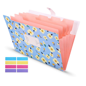 Đa Màu sắc xách tay nút nhựa accordion tài liệu thư mục không thấm nước 5 túi mở rộng tập tin thư mục - Product Image 4