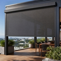 Store banne extérieur rétractable coupe-vent, sur mesure OEM, pour balcon et terrasse