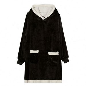 Couverture à capuche personnalisée surdimensionnée pour sublimation, pyjama d'hiver chaud, couverture à capuche Sherpa, couverture portable, Oodie, sweat à capuche surdimensionné - Product Image 5