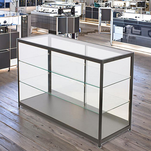 Modern Luxury MDF &amp; Tempered Glass LED-Lit Eco-Friendly <strong>Corner</strong> <strong>Display</strong> <strong>Cabinet</strong> for Jewelry Retail Store Fixtures - Product Image 3