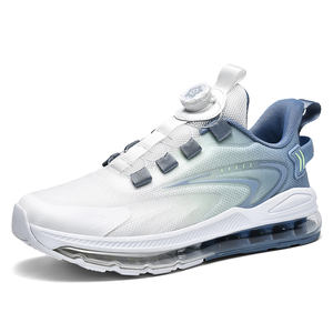 2023 logotipo de la marca personalizado hombres más tamaño grande US 13 14 zapatillas de deporte fácil de usar cojín de aire perilla giratoria zapatillas deportivas para correr para hombre perezoso - Product Image 1