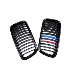 Calandre BMW E38 Noir Brillant Style M Prise d'air avant pour pare-chocs Série 7 1999-2001 Amélioration en plastique ABS - Product Image 4