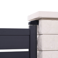 Portails et clôtures en aluminium - Portail de maison moderne automatique avec revêtement en poudre antirouille et hauteur personnalisable