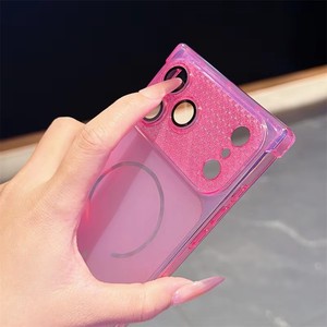เคสโทรศัพท์แม่เหล็กสีเรืองแสงแบบด้าน  สำหรับ iPhone 17 14 15 16 Pro Max  หน้าต่างขนาดใหญ่ ป้องกันการกระแทก - Product Image 4