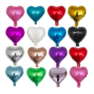 10 pièces 18 pouces Rose or rouge Rose amour coeur feuille hélium ballons saint-valentin mariage fête d'anniversaire ballons