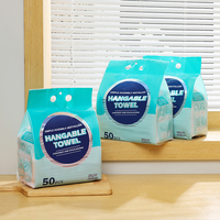50 serviettes de nettoyage en microfibre suspendues – réutilisables, lavables, sans peluches, forte absorption, lingettes multi-usages pour la maison et la cuisine