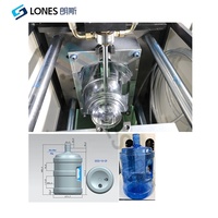 Machine de soufflage de bouteilles d'eau en plastique PET semi-automatique de haute qualité 5L-25L avec contrôle PLC pour cycle de tambour de baril 120BPH