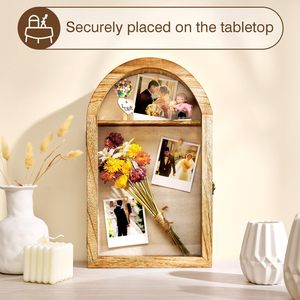Cornice per foto <span class=keywords><strong>Vintage</strong></span> in legno grande scatola per ombre a muro di colore bruciato per esposizione domestica souvenir foto fiori secchi scatole Commemorative - Product Image 5