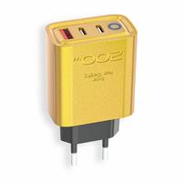 Cargador Rápido de 200W con 2 Puertos Tipo-C + USB, Cargador Rápido PD Tipo C para Teléfono Móvil con Cable de Carga USB C, Adaptador de Corriente USB-C de 200W