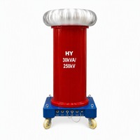 Transformador de Prueba Hipot AC de 30kVA 250kV Sumergido en Aceite, Libre de Descargas Parciales, para Pruebas de Transformadores y Subestaciones de Cables