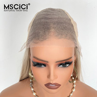 Perruque Lace Front HD Invisible 13x6 Cheveux Vierges Transparente Blond Cendré Lisse 100% Humain Longue Longueur Densité Personnalisable