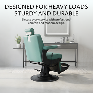 Sillón de Barbería Eléctrico de Lujo, Reclinable y con Inclinación Ajustable, con Reposapiés, Mueble Profesional para Peluquería - Product Image 3