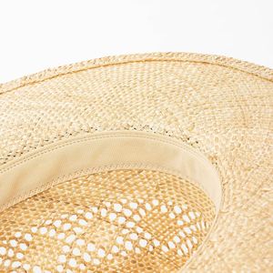 2025 Summer New Arrival Hand Made Hollow Out Wide Brim Fedora <b>Hat</b> Luxury Panama <b>Hat</b> Fashion Sisal Straw <b>Hat</b> - Product Image 3