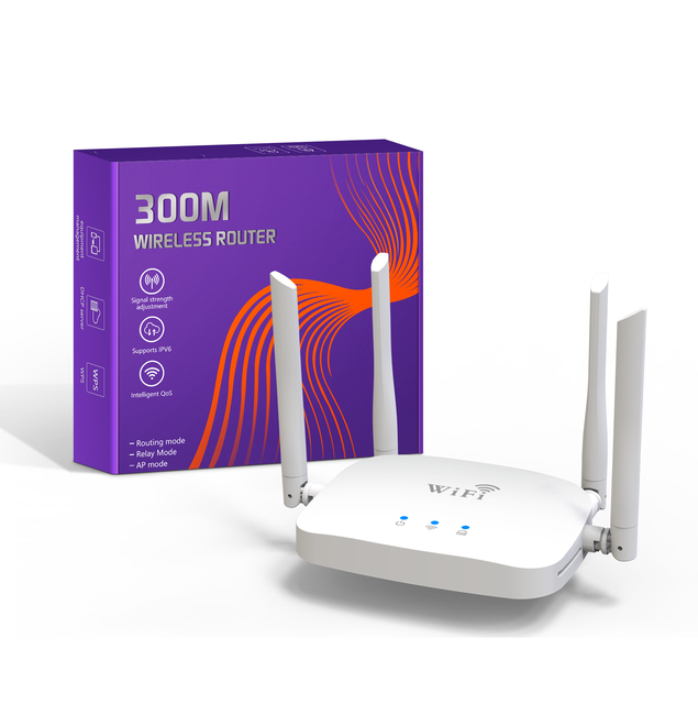 DNXT N300 Long Range LTE Wireless Router Smart 4 External Antenna VPN IPTV Openwrt Home Mesh Indoor Router