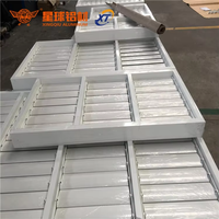 Cadre de persiennes en alliage d'aluminium personnalisé, adapté à l'ombrage des façades extérieures et au système de ventilation mural extérieur par persiennes