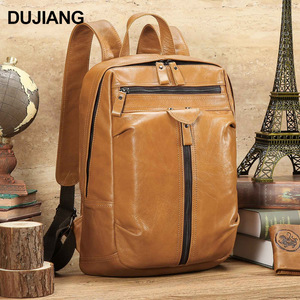 กระเป๋าเป้หนังแท้ Dujiang 20 ลิตร สำหรับทุกเพศ ใช้ได้ทั้งแบบลำลองและเดินทาง พร้อมช่องซิปด้านใน - Product Image 2