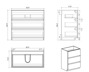 <span class=keywords><strong>Guanda</strong></span> Bestseller Freistehender 23 Zoll Melamin-Badezimmerschrank mit Bodenständer, Langlebig & Pflegeleicht für Moderne Badezimmer - Product Image 6