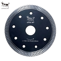 LITTLE ANT Disque de coupe 4,5 pouces 115 x 1 x 22,23 mm Lame de scie diamantée turbo X Mesh pour pierre cristallisée et carrelage en porcelaine