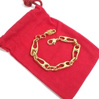 Bracelet à breloques en argent plaqué 14 carats pour enfants, classique espagnol, avec zircon, élégant, exquis, cadeau de fête