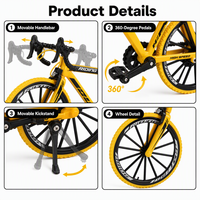 Modèle de vélo de course en alliage, miniatures de vélo de course à guidon bombé, modèle réduit en métal moulé sous pression, objet de collection, décoration, cadeau pour enfants