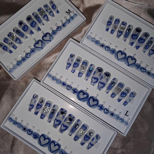 مجموعة أطراف الإصبع وأصابع القدم مورد الأظافر جودة عالية شحن مجاني مادة الأكريليك المصنوعة يدويًا أظافر اصطناعية تضغط على الأظافر - Product Image 4