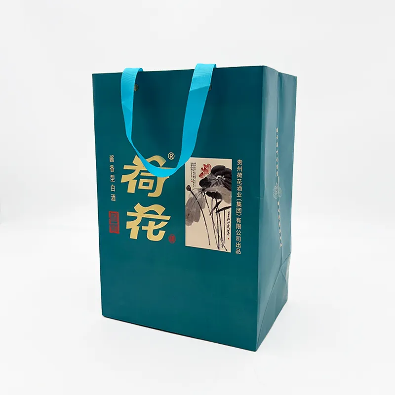 China Hersteller Großhandel Custom Druck Billig einkaufen braun kraft papier taschen mit ihrem eigenen logo für kleidung schuh einkaufen