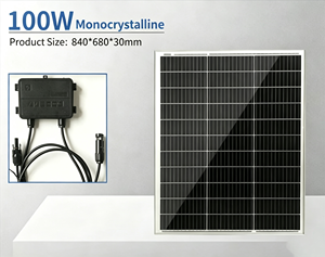 Panel Solar Monocristalino de Media Celda, Totalmente Negro, de 100 W, Tamaño Pequeño, Personalizado para Exteriores - Product Image 4