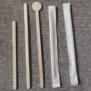 Cucharas de madera biodegradables desechables, cuchillos y tenedores de madera, cucharas de postre estilo occidental, tenedores para frutas, pedidos al por mayor - Product Image 1
