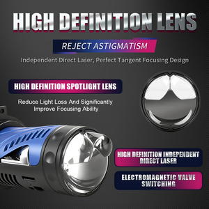 Phare LED <span class=keywords><strong>H4</strong></span> 100W à double lentille en cuivre, faisceau super lumineux et focalisé, feux de croisement et de route, accessoires d'éclairage avant de voiture - Product Image 6