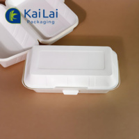 Boîtes à lunch jetables biodégradables respectueuses de l'environnement, emballages pour la restauration rapide, contenants en papier pour emporter les aliments