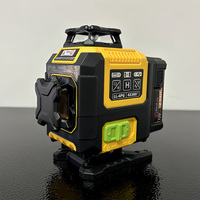 Niveau laser 16 lignes 4D 360 laser à faisceau vert à nivellement automatique avec piles rechargeables pour les travaux d'aménagement de l'habitat