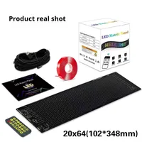 Pantalla Publicitaria LED Flexible Multicolor a Prueba de Agua IP65 con Control Remoto Bluetooth de 5V para Automóvil, Camioneta y Furgoneta