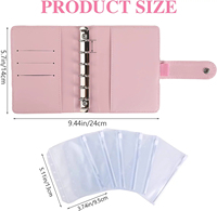 Femmes à la mode A7 pour rose RFID lin cuir Logo personnalisé multifonctionnel pliable journal papeterie liant fermeture éclair lettre