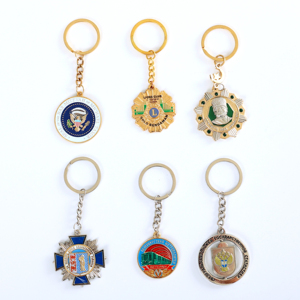 Logo Metal Crafts From China Metal Badge Keychain Pendant Custom 3D Double-sided Keychain