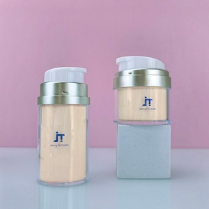 Envase de Lujo para Crema de Cuidado Personal de 15g 30g 50g 100g, Frasco de Plástico sin Aire, Recargable, con Bomba - Product Image 1