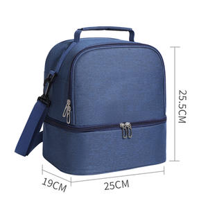 Bolsa de almuerzo térmica portátil de gran capacidad para exteriores, cierre de cremallera, impermeable para Picnics de trabajo, portabotellas de vino ecológico - Product Image 4