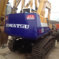 Excavatrice sur chenilles Komatsu PC200-5 d'occasion, 20T, hydraulique, avec pompe et moteur, modèle 2014