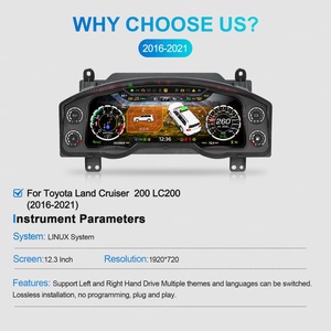 ชุดอัพเกรดหน้าจอแสดงผล NaviHua Virtual Instrument LCD Dashboard Panel Interior Kits สำหรับ Toyota Land Cruiser LC200 ปี 2016-2021 - Product Image 6