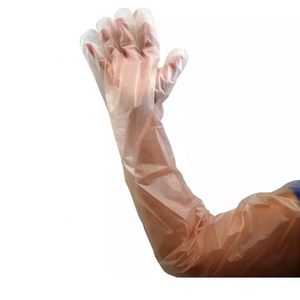 Okuny Guante de plástico largo desechable para inseminación de vacas con banda elástica para guante veterinario - Product Image 2