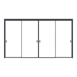Pista flotante oculta <span class=keywords><strong>sin</strong></span> puerta amortiguadora de pista inferior Puerta corredera de aluminio de <span class=keywords><strong>Marco</strong></span> ultra estrecho - Product Image 2