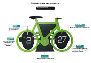 Đồng hồ lật hình xe đạp cơ khí chạm khắc thủ công, cá tính, sáng tạo, đồng hồ để bàn hình xe đạp, đồng hồ lật retro hình xe đạp - Product Image 5