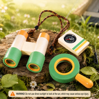 Kit d'exploration en bois pour enfants en gros : Jumelles, Boussole, Loupe – Découverte de la Nature, Jouet STEM Montessori OEM ODM