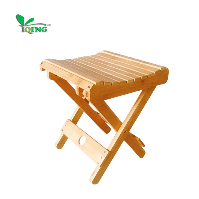 High Quality Natural Square Camping Kids Wooden Kitchen Stool Wood Foldable