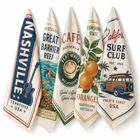 Hoshom Vintage Tea Towels 100% Cotton Kitchen Dish Towel Decorative Cloth for Home Kitchen Decor Custom Printing