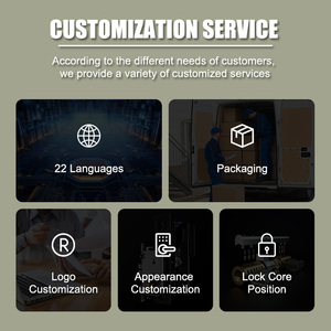 スマートキーロックドア用ブラックシンプルserrure de porte intelligente生体認証 - Product Image 6