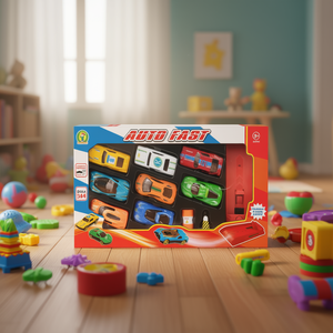 Set de Autos de Juguete a Escala 1:64, 7 Autos con Lanzador para Niños de 3+ Años - Product Image 3