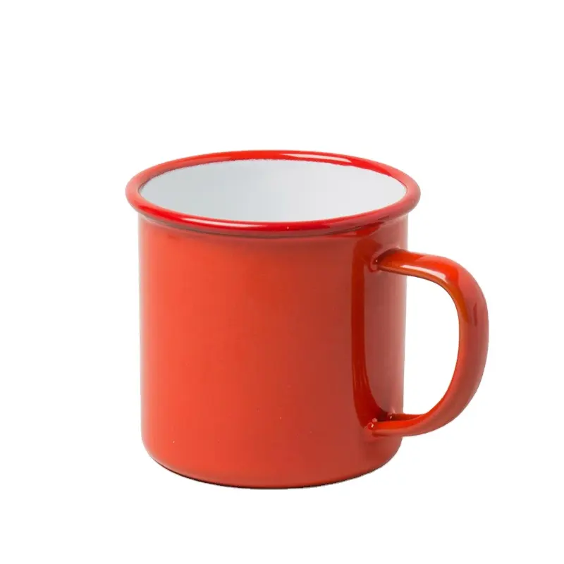 Низкий минимальный заказ, цветная эмалированная чашка с принтом, посуда для напитков